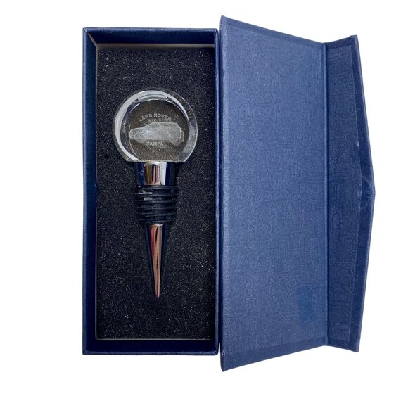 Land Rover Tampa Crystal Engraved Wine Bottle Stopper In Gift Box - Picture 1 of 4